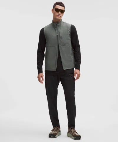 Lululemon Mile Maker Merino Wool-blend Long-sleeve Shirt In Black