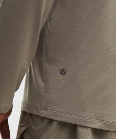 Lululemon Mile Maker Merino Wool-blend Long-sleeve Shirt In Gray