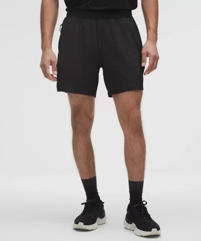 Lululemon Pace Breaker Reflective Linerless Knit Short 7" In Black