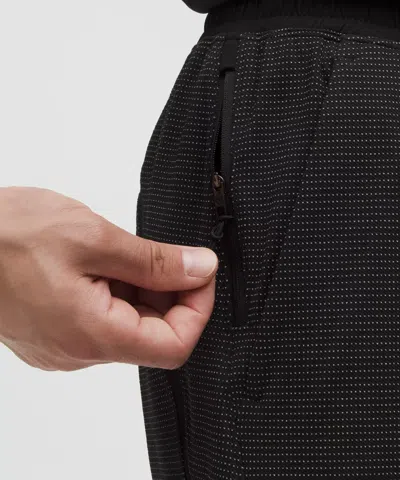 Lululemon Pace Breaker Reflective Linerless Knit Short 7" In Black