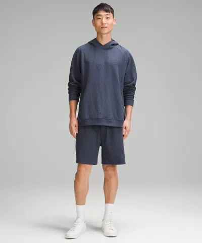 Lululemon Textured Double-knit Cotton Hoodie In Blue