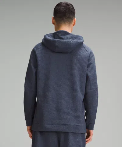 Lululemon Textured Double-knit Cotton Hoodie In Blue