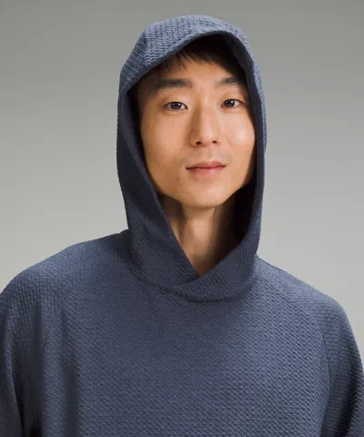 Lululemon Textured Double-knit Cotton Hoodie In Blue