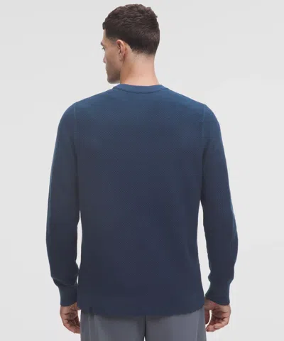 Lululemon Textured Knit Crewneck Sweater In Blue