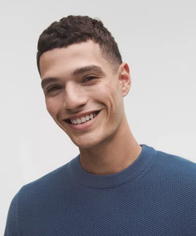 Lululemon Textured Knit Crewneck Sweater In Blue