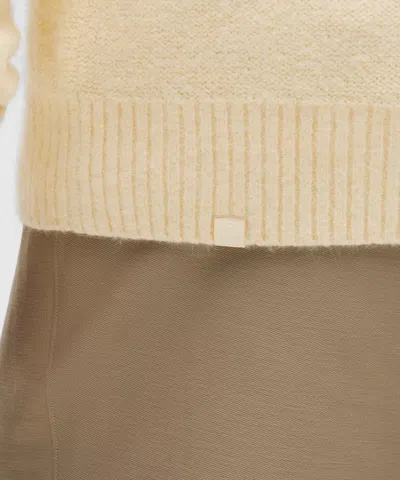 Lululemon Wool-blend Ribbed Polo Shirt In Neutral