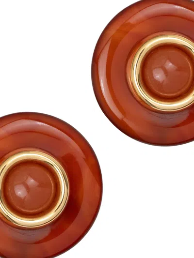 Jennifer Behr Devon 18k Gold-plated Multi-stone Earrings In Red