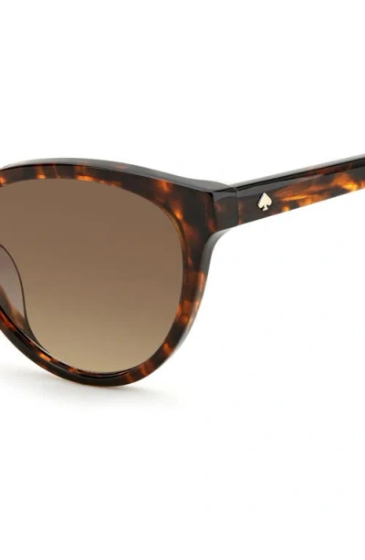 Kate Spade New York Adeline 55mm Gradient Cat Eye Sunglasses In Brown