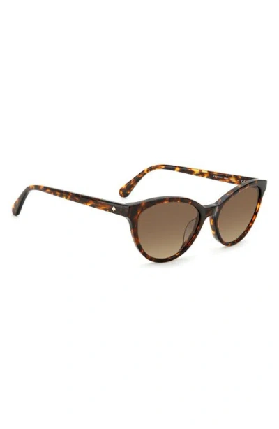 Kate Spade New York Adeline 55mm Gradient Cat Eye Sunglasses In Brown