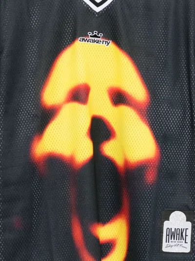 Awake Ny Face-print Long-sleeve T-shirt In Black