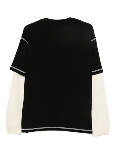 Awake Ny Seam-detail Layered Jumper In Black
