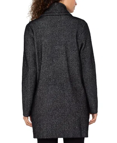 Liverpool Los Angeles Coatigan Open Front Cardigan Sweater In Gray