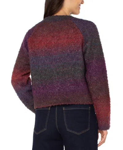 Liverpool Los Angeles Ombre V Neck Cardigan In Multi