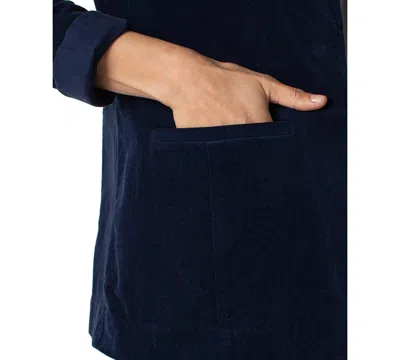 Liverpool Los Angeles Women's Notch Collar Boyfriend Blazer In Blue