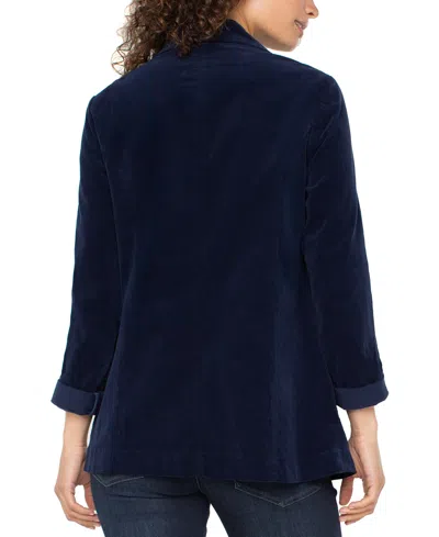 Liverpool Los Angeles Women's Notch Collar Boyfriend Blazer In Blue