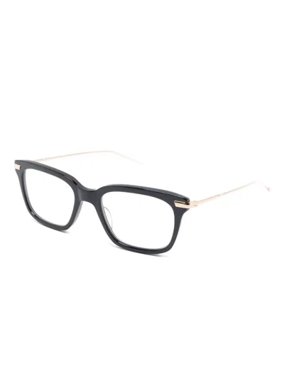 Thom Browne Rectangle-frame Glasses In Black