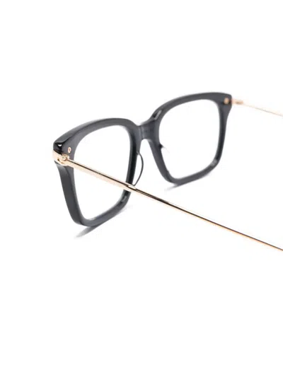 Thom Browne Rectangle-frame Glasses In Black