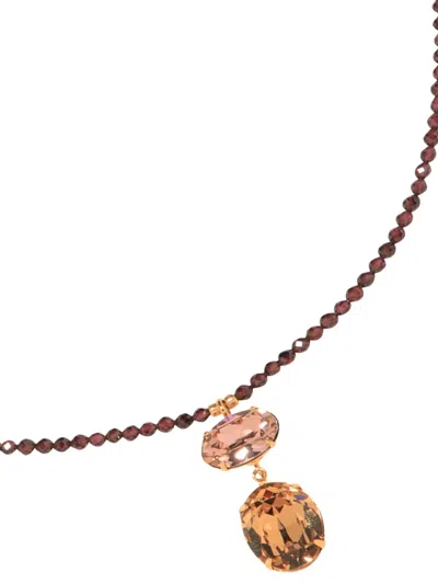 Jennifer Behr Freya Oval-cut Necklace In Brown