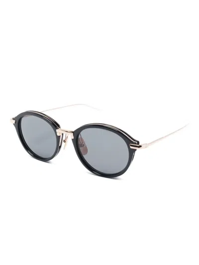 Thom Browne Round-frame Sunglasses In Blue