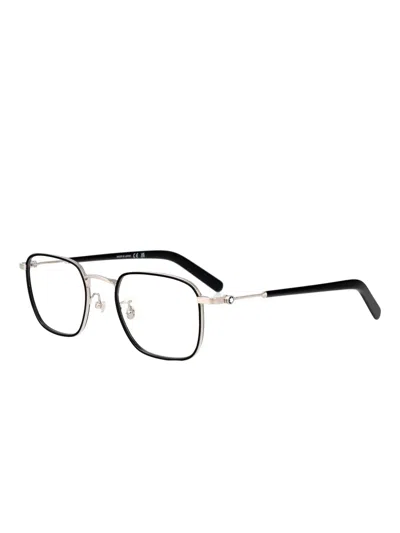Montblanc Square-frame Glasses In Black