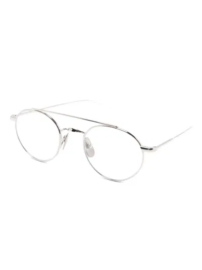 Thom Browne Round-frame Glasses In Metallic