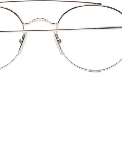 Thom Browne Round-frame Glasses In Metallic