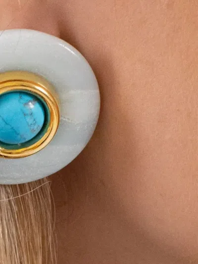 Jennifer Behr Devon Amazonite Earrings In Blue