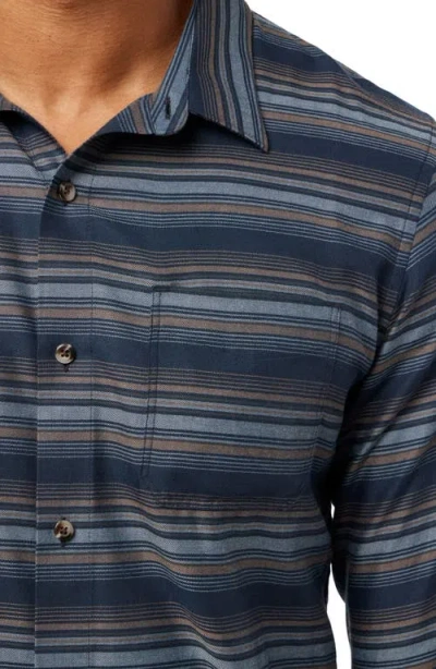 Travismathew Cloud Flannel Button-up Shirt In Blue