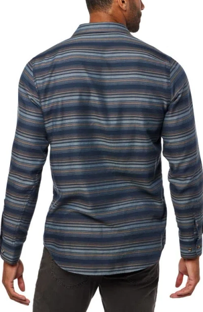 Travismathew Cloud Flannel Button-up Shirt In Blue