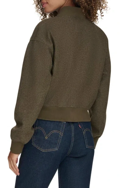 Levi's® Faux Shearling Bomber Jacket In Green