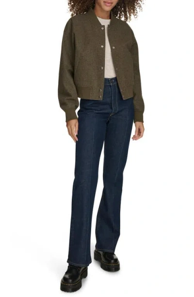 Levi's® Faux Shearling Bomber Jacket In Green