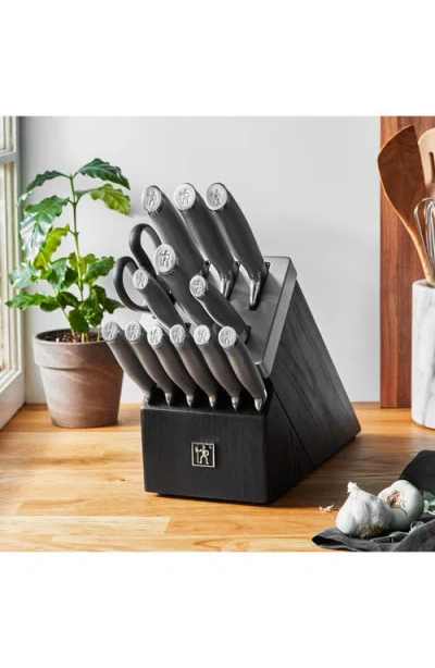 Henckels Cutlery Modernist 14-piece Knife Block Set In Silver