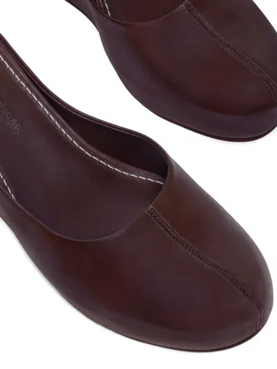 Bernardo 1946 76mm Vivi Wedge Leather Mules In Brown