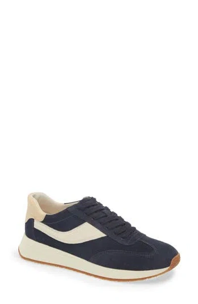 Vince Olla Runner Leather Sneaker In Blue