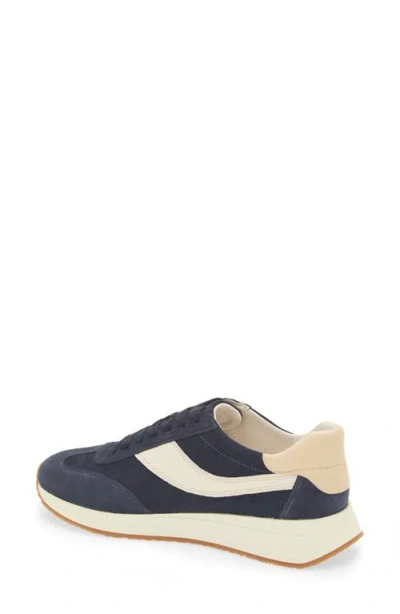 Vince Olla Runner Leather Sneaker In Blue