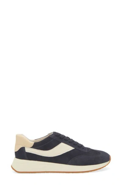 Vince Olla Runner Leather Sneaker In Blue