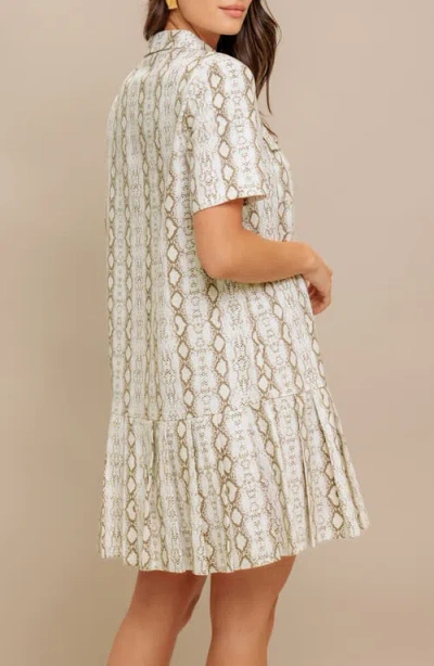 Flying Tomato Python Print Shirtdress In Multi