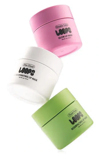 Loops Luxe Lips Trio Mini Lip Mask 3 Piece Variety Set In Transparent