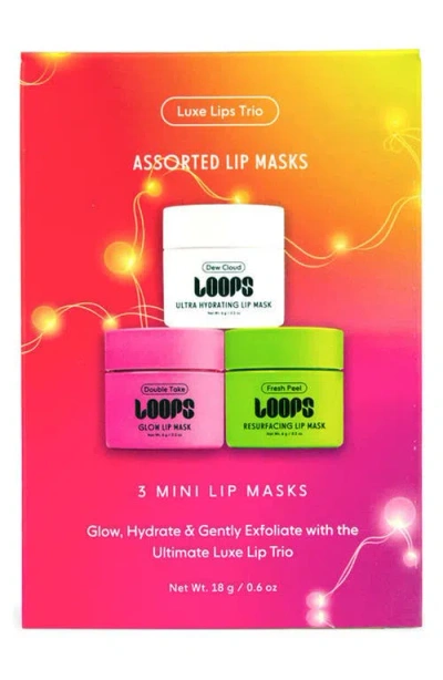 Loops Luxe Lips Trio Mini Lip Mask 3 Piece Variety Set In Transparent