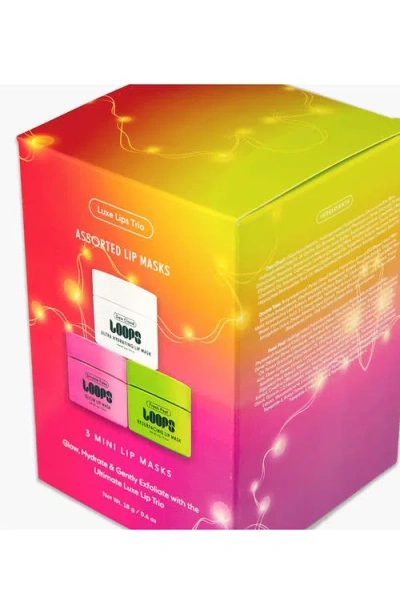 Loops Luxe Lips Trio Mini Lip Mask 3 Piece Variety Set In Transparent