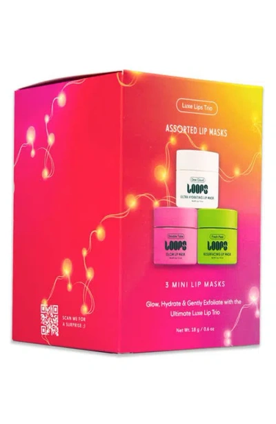 Loops Luxe Lips Trio Mini Lip Mask 3 Piece Variety Set In Transparent