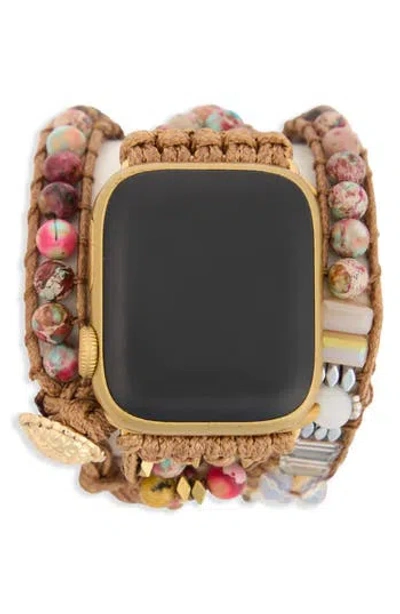 Saachi Bohemian Mixed Stone Apple Watch® Watchband In Gold