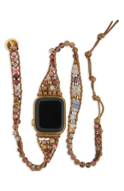 Saachi Bohemian Mixed Stone Apple Watch® Watchband In Gold