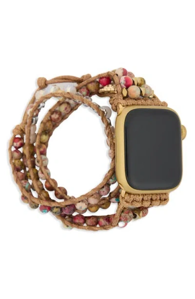 Saachi Bohemian Mixed Stone Apple Watch® Watchband In Gold
