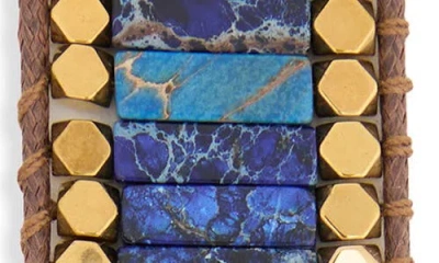 Saachi Bohemian Mixed Stone Apple Watch® Watchband In Gold