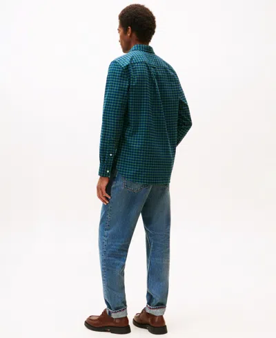 Tommy Hilfiger Men's Heritage Oxford Seasonal Check Long Sleeve Shirt In Blue