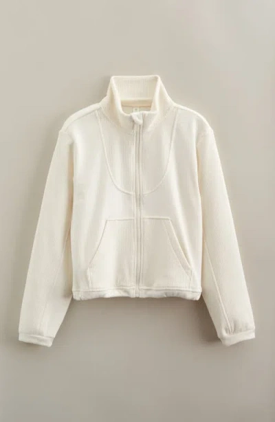 Zella Girl Kids' Corded Velour Jacket In Neutral