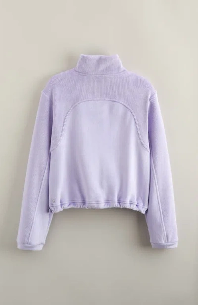 Zella Girl Kids' Corded Velour Jacket In Purple