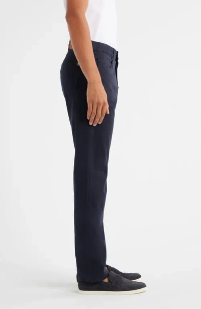 Canali Regular Fit 5-pocket Cotton Stretch Twill Pants In Blue