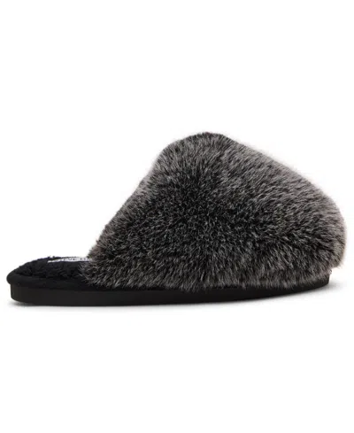 Steve Madden Poof Faux Fur Mule Slipper In Grey, Women's At Urban Outfitters In Multi